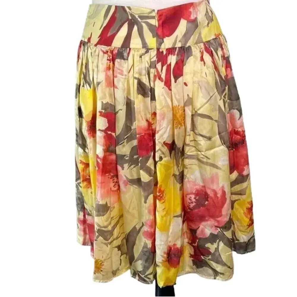 Vibrant Floral Skater Skirt